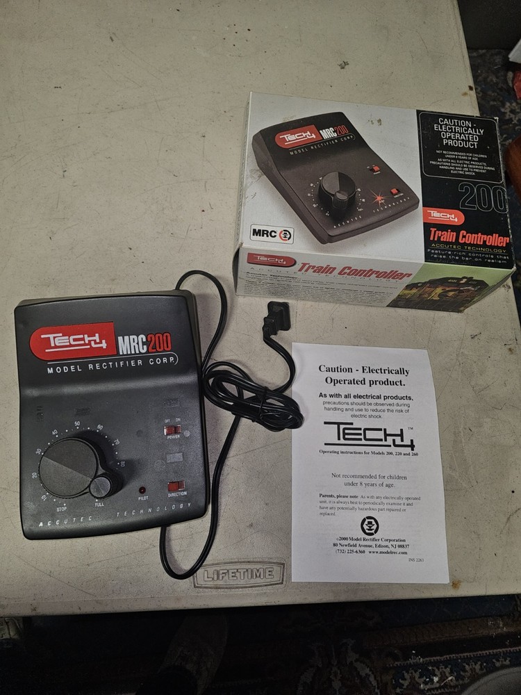 TECH 4 MRC 200 Model Train Controller Accutec Technology Complete Box Used