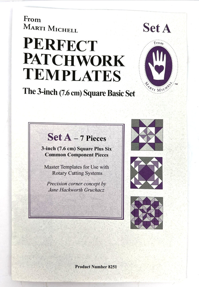 Perfect Patchwork Templates from Marti Michell - Set A 7 Piece - Number 8251