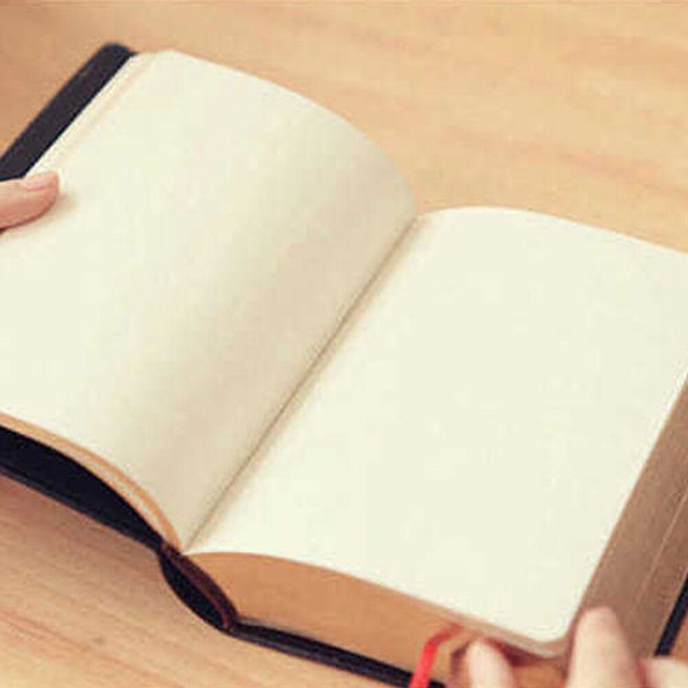 US 1-2 Pack Vintage Diary Notepad Thick Blank Paper Leather Notebook Sketchbook