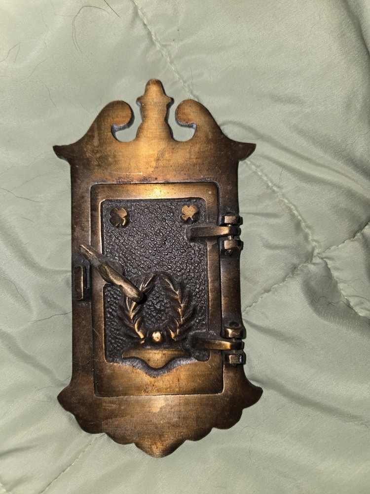 Antique Solid Brass Door Knocker Speak Easy Take A Look