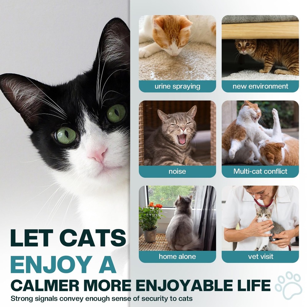 Cat Calming Diffuser 6 in 1 Multicat Pheromones Diffusers Green