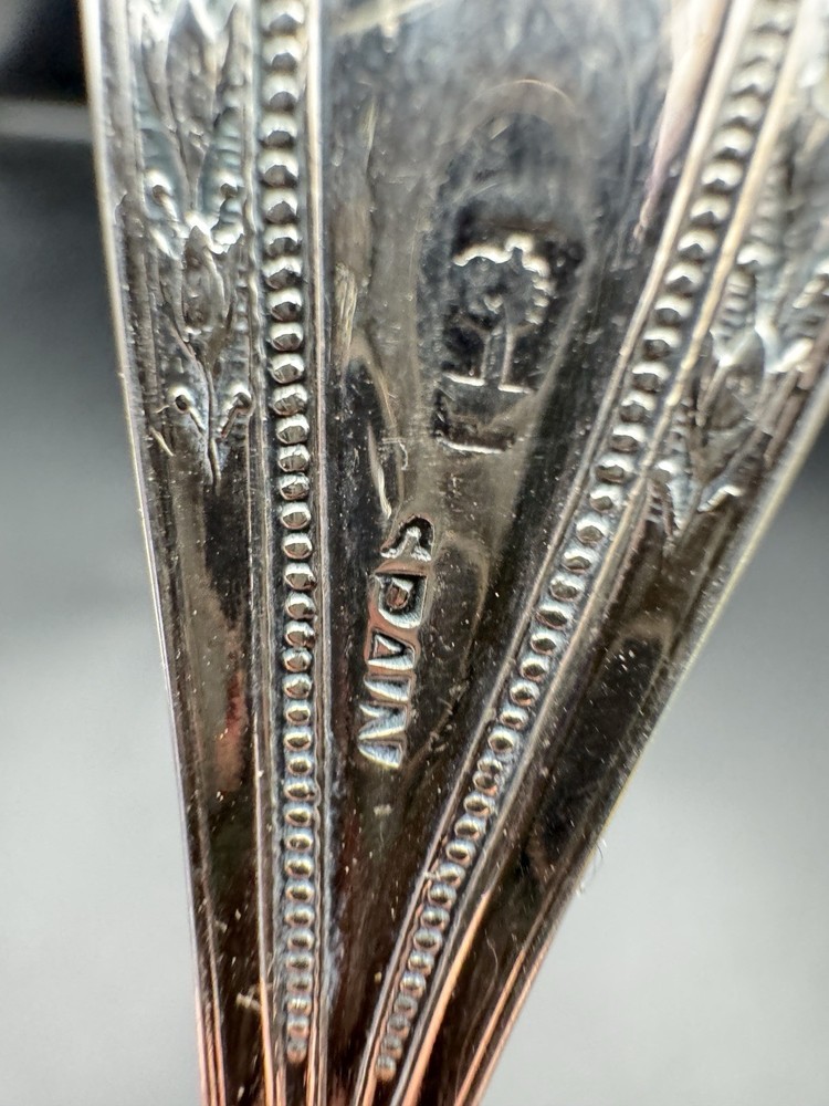 Vintage Spain Silver Plate Pierced Pastry Server Shell Handle Petit Fours