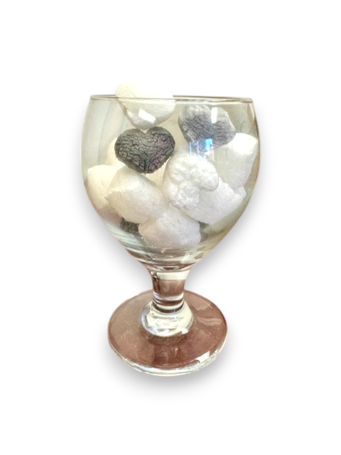 FunPak Packing Peanuts Black & White Heart Shape MiniPak, .6 cu ft Biodegradable