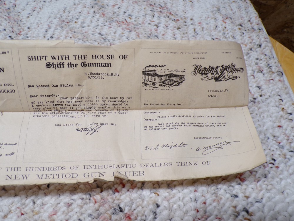 1923 New Method Gun Bluer Empty Tin & Instructions