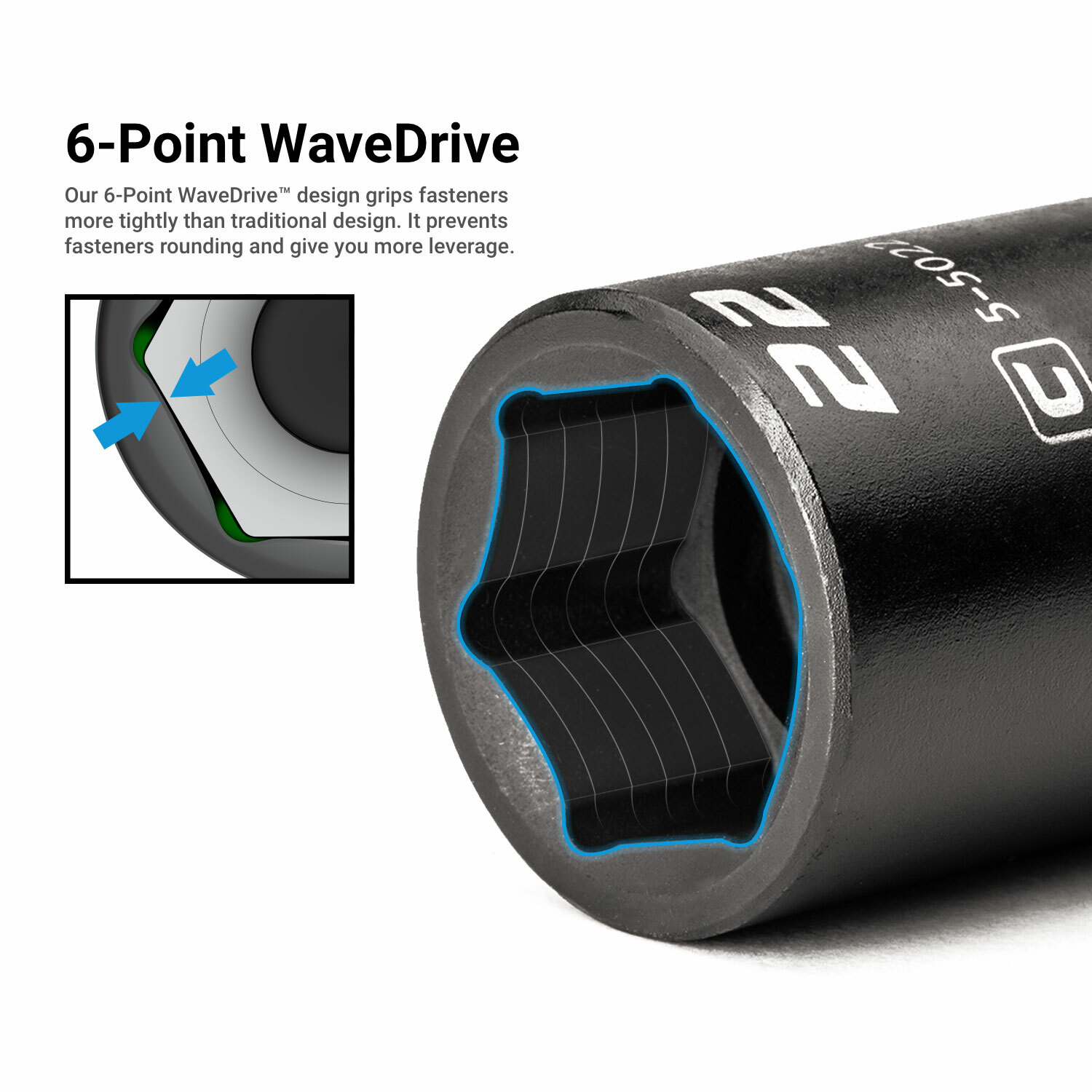 Capri Tools 3/8 in. Drive Semi-Deep Impact Socket Set, Metric, 15-Piece