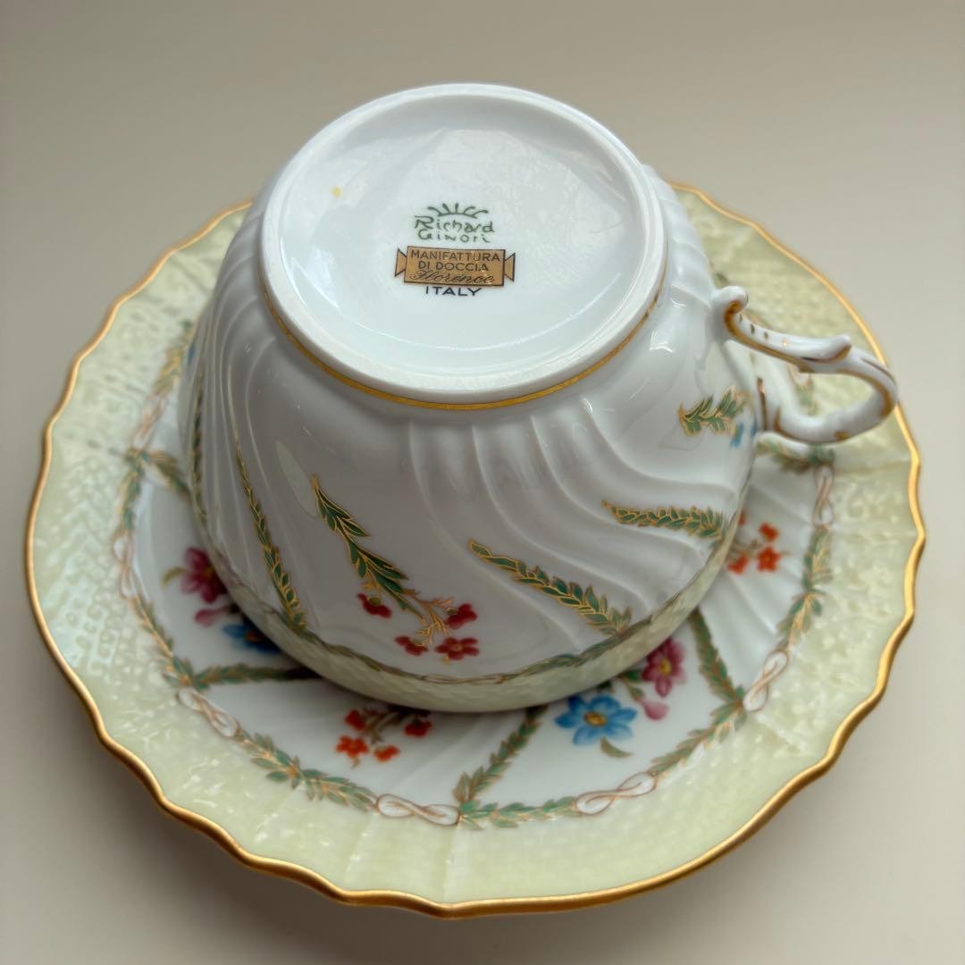 Richard Ginori Ghirlanda Cup and Saucer Set Used Free Shipping
