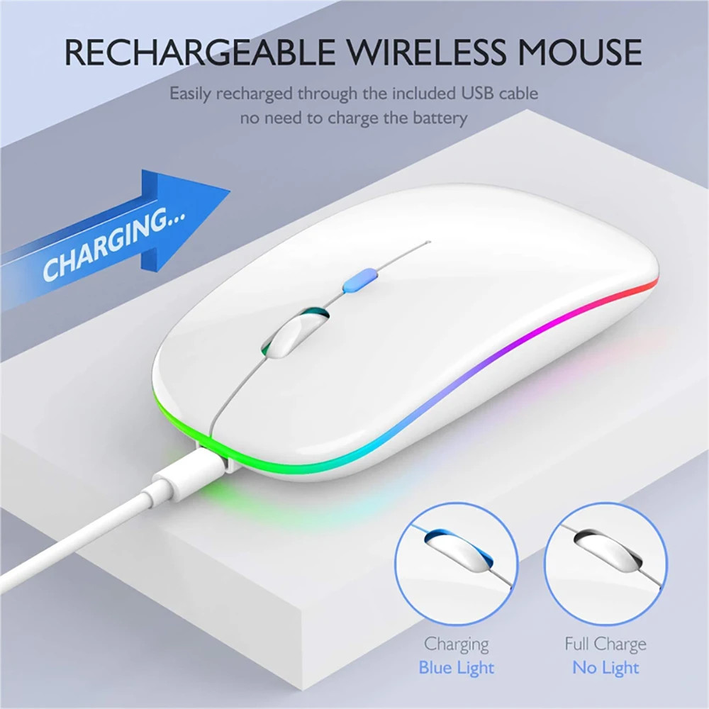 Silent Bluetooth Mouse Tablet Universal Mice Computer Laptop Optical Mouse Wirel