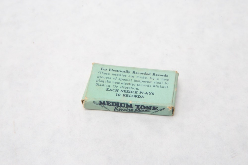 Antique Electro-phonic Phonograph Needle Package Original Medium Tone C51a