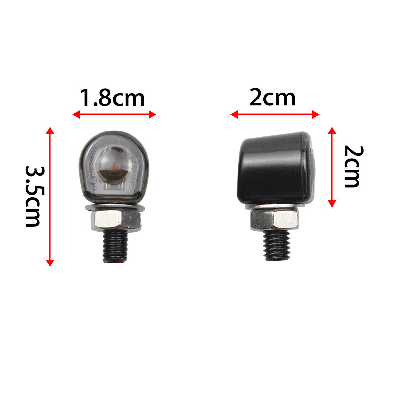 Universal 2X LED Motorcycle Turn Signals Indicator Amber Blinker Light Mini Lamp