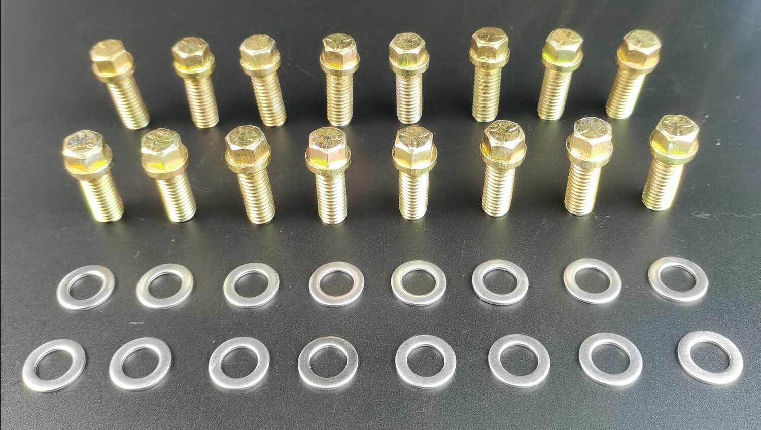 SB Chevy Zinc Header Bolt Kit 3/8"-16 x 1" 16pcs