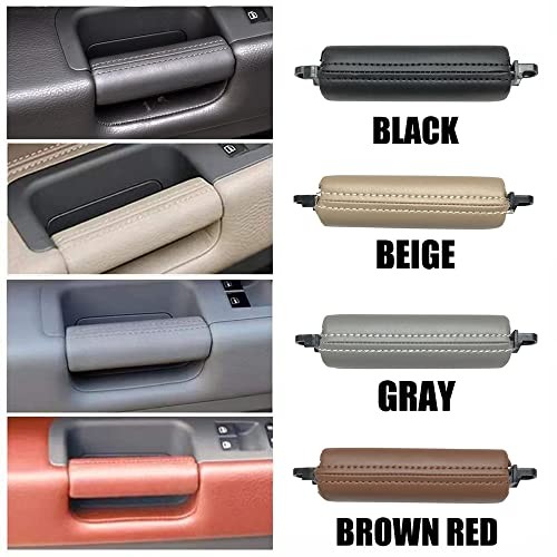 Interior Car Front Right Left Driver Door Leather Pull Handle Replacement Black