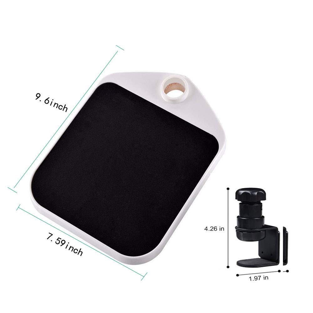 Clamp On Mouse Platform Under Desk Adjustable Tray Mount 360 Wrist Rest