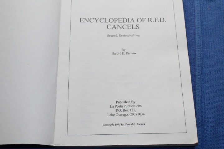 Encyclopedia R.F.D. Cancels 2nd Ed Harlol Richow BlueLakeStamps Great info!