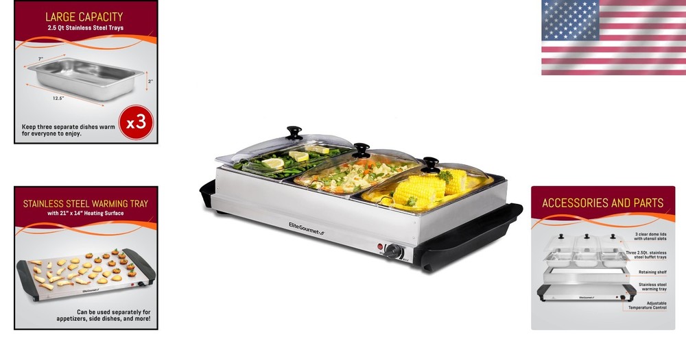 Stainless Steel Buffet Server, Holiday Entertaining
