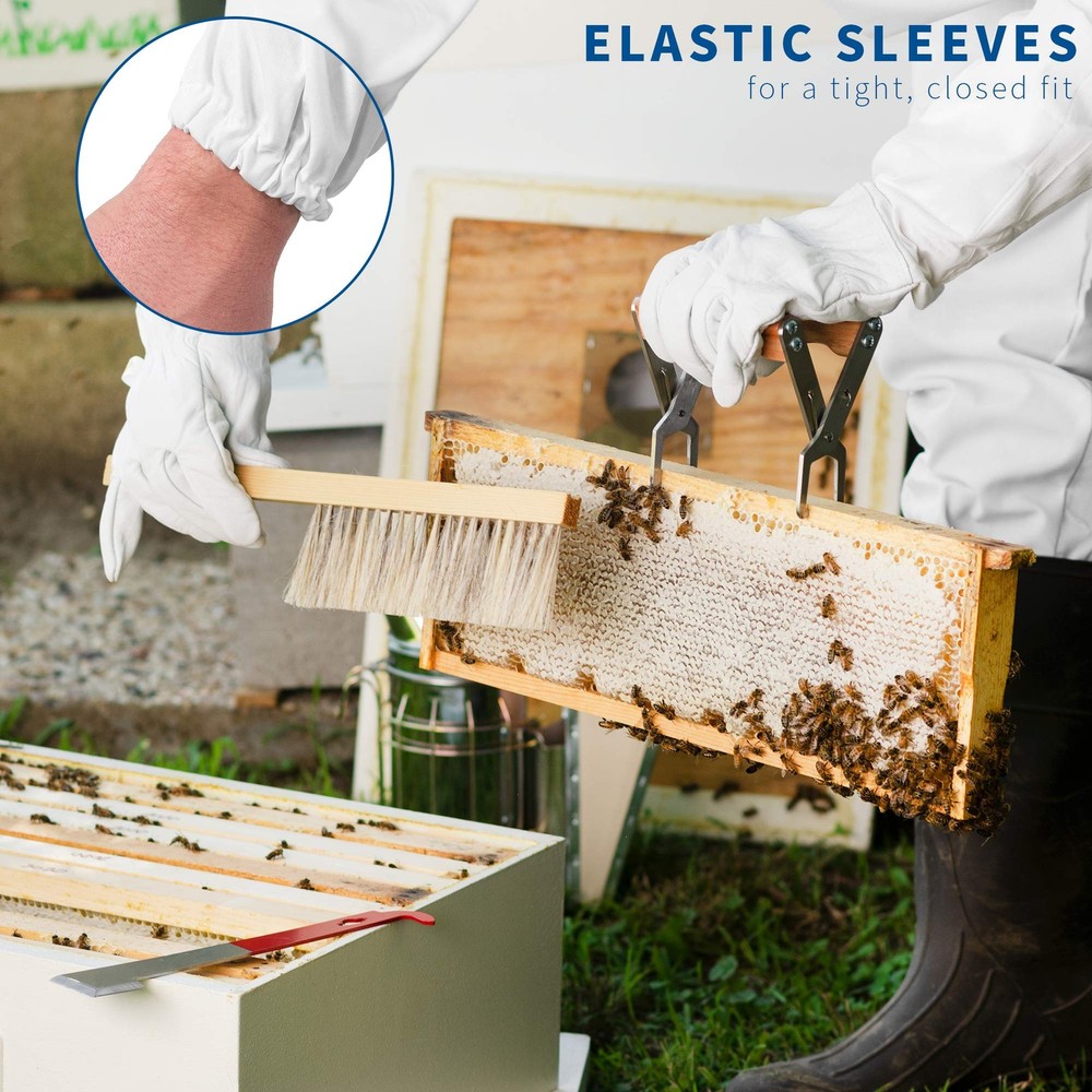 Professional White Medium Beekeeping Suit, Jacket, Pull Over, Smock with Veil...