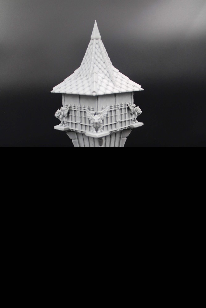 Tabletop Terrain Clock Tower Wargame Skirmish 28mm
