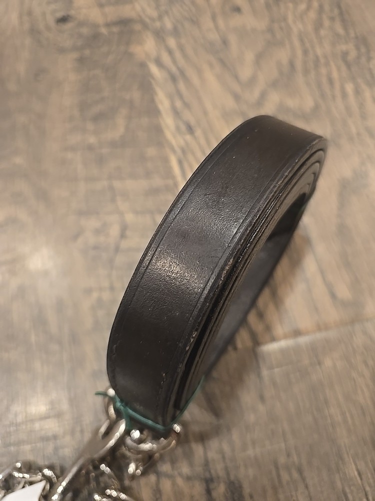 horse leather lead with chain