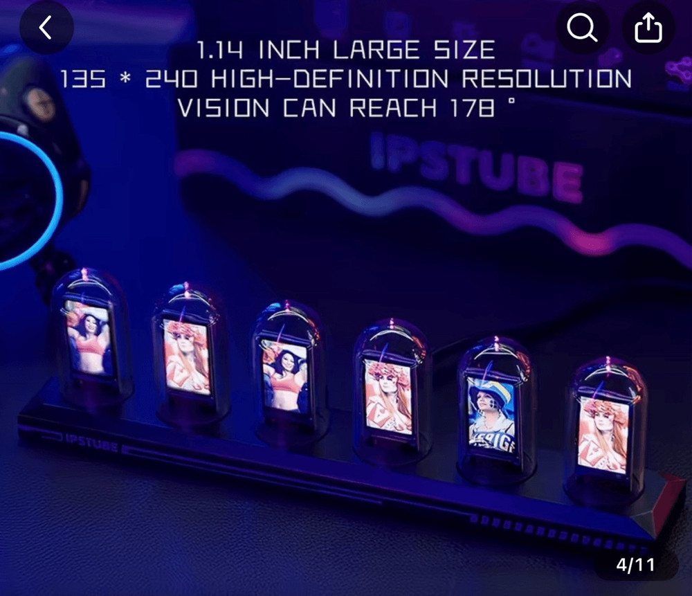 NIP Nixie tube RGB smart clock customize