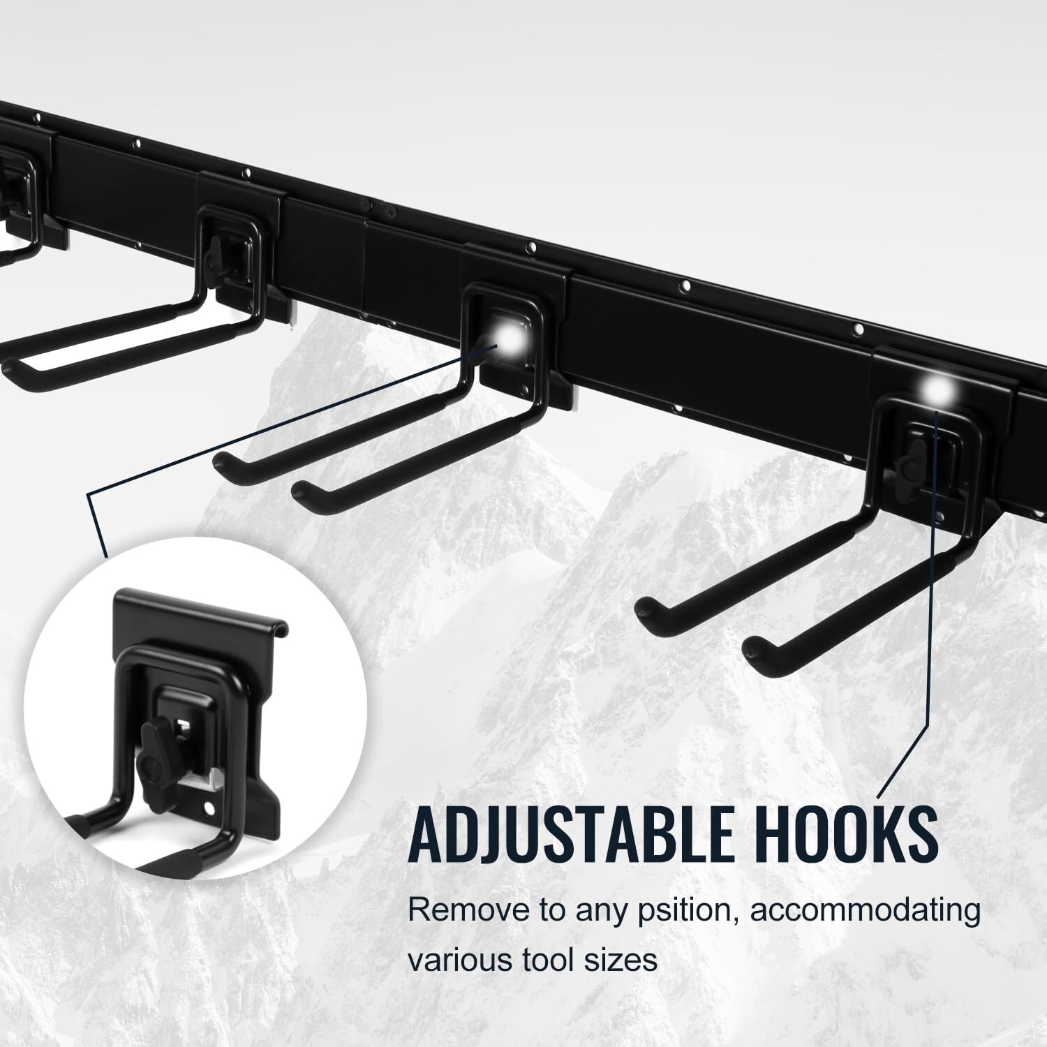 48 Inches Garage Storage, Garage Organization, Wall Mount Garden Tool Organizer