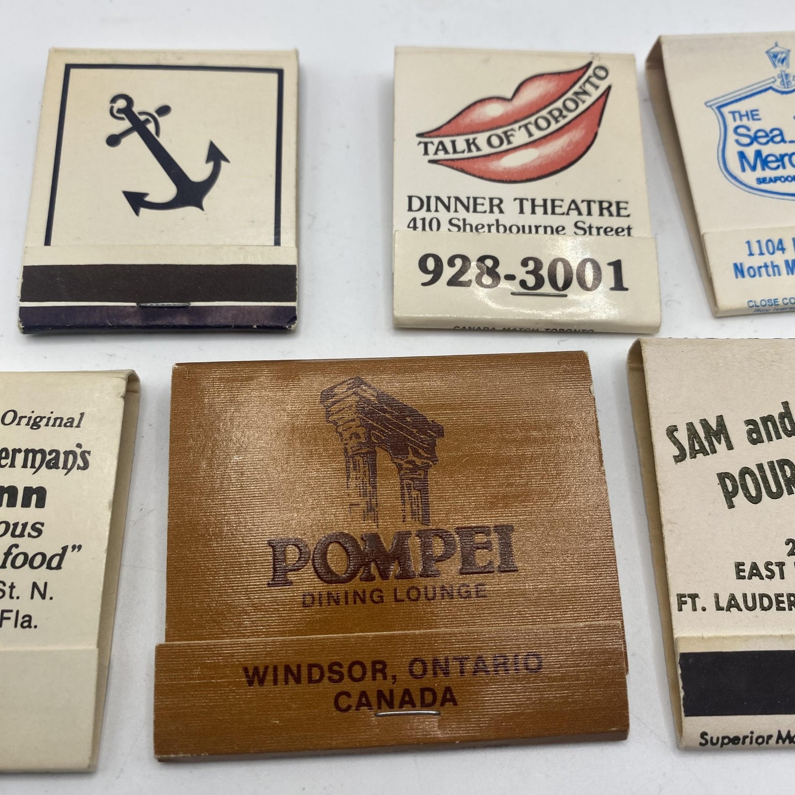 Vintage Restaurant Bar Advertising Matchbooks Lot Of 7 Assorted USA Restaurants