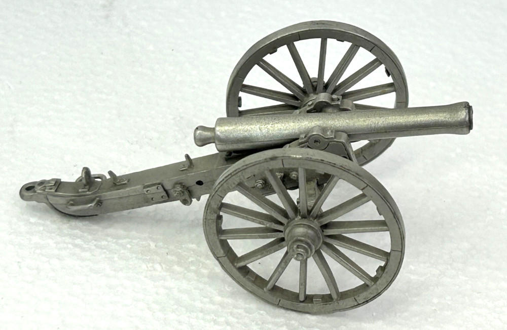 Small Pewter Army Cannon Display