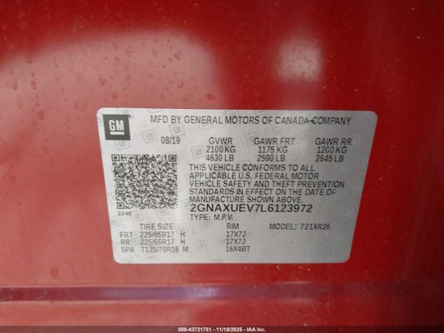 Engine ECM Electronic Control Module Fits 20-24 EQUINOX 2082586