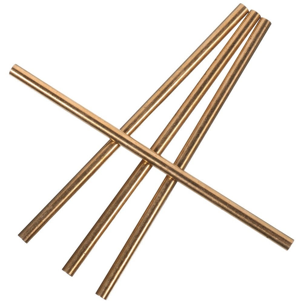 4 Pcs Handle Rivet Brass Round Rods Knife Making Solid Pins for Handles