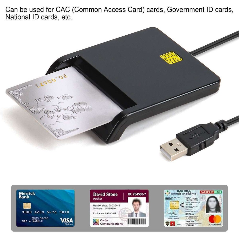 Smart Card Reader For DOD Military Common Access CAC compatible Windows Mac OS
