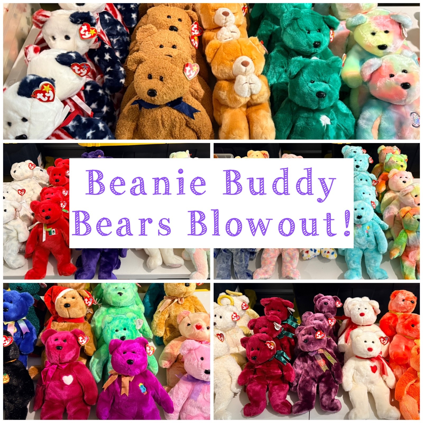 Ty Beanie Buddy BEARS Blowout! 25+ to pick from! Flat Rate Shipping!