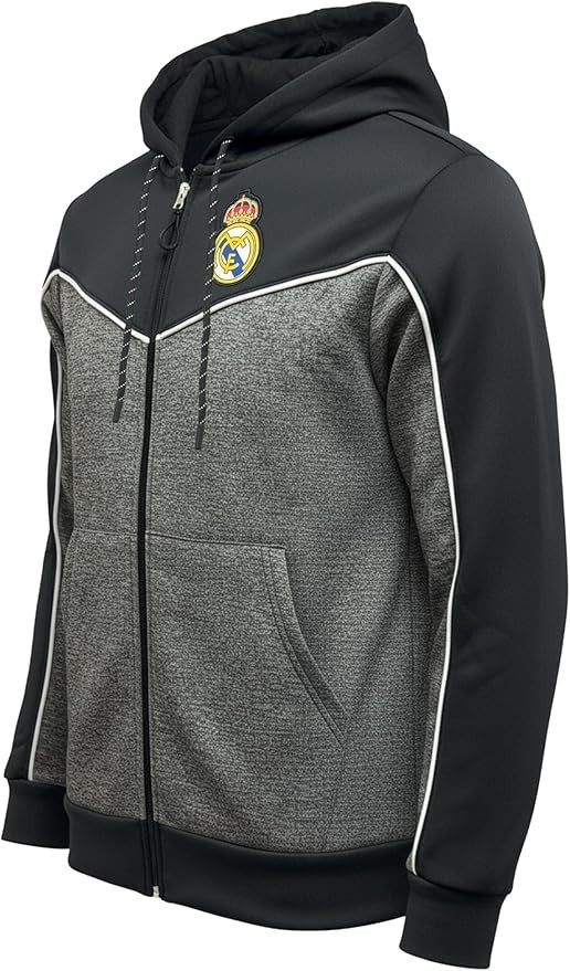 Icon Sports Real Madrid Full Zip Hoodie Official Licensed Polyester