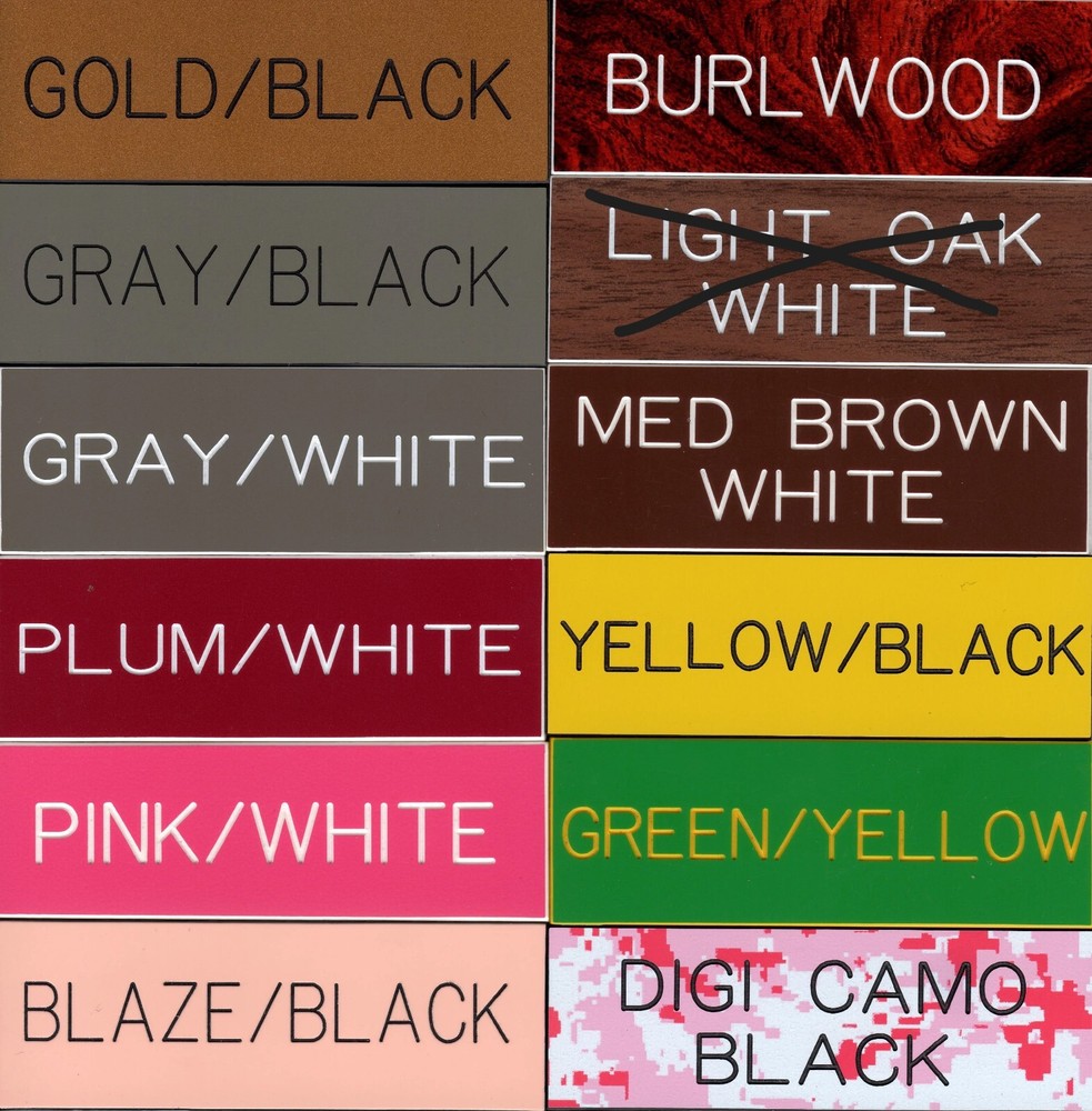 10x12 Custom Personalized Engraved Plastic Sign