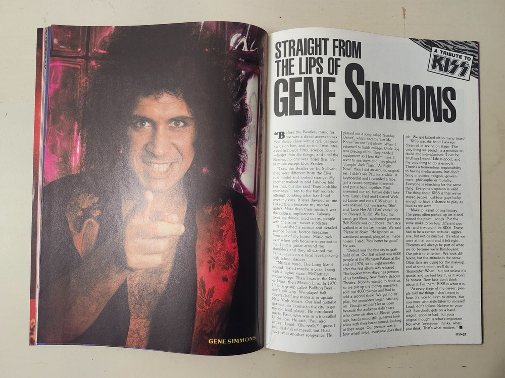 KISS RARE Vintage 1986 Metal Muscle Faces Rocks Tribute With Posters + Pull Outs