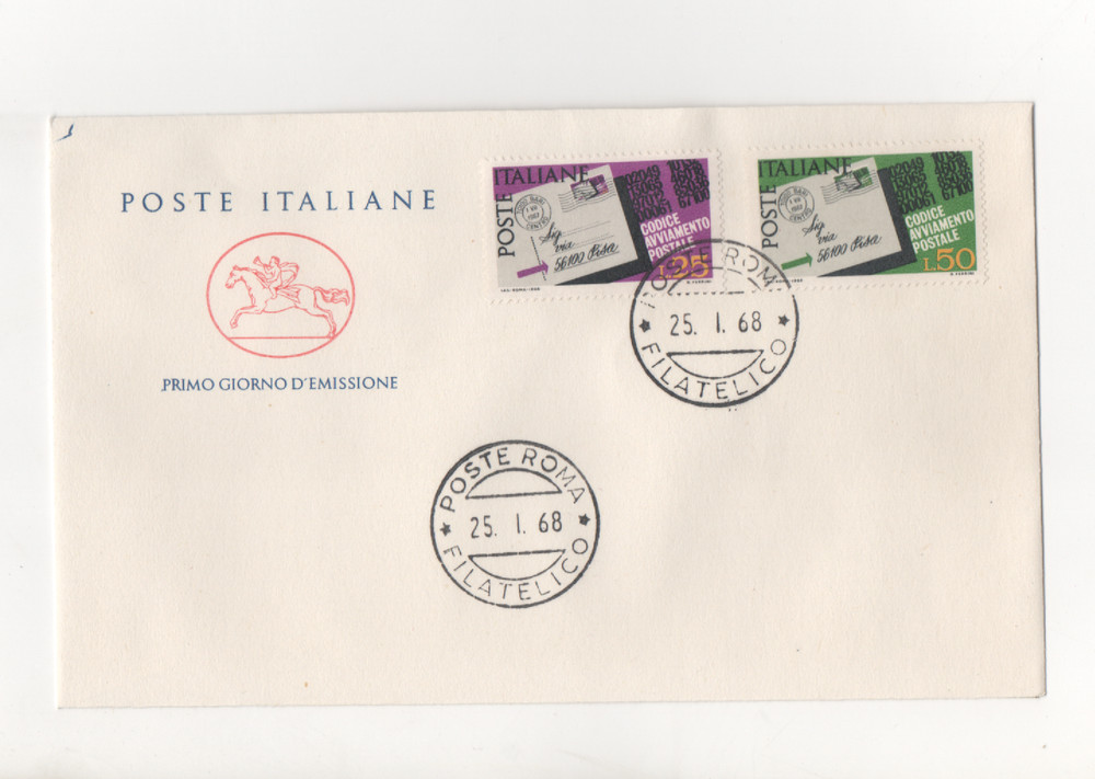 REPUBLIC - FDC - 1968 - CODE - START-UP - POSTAL - I