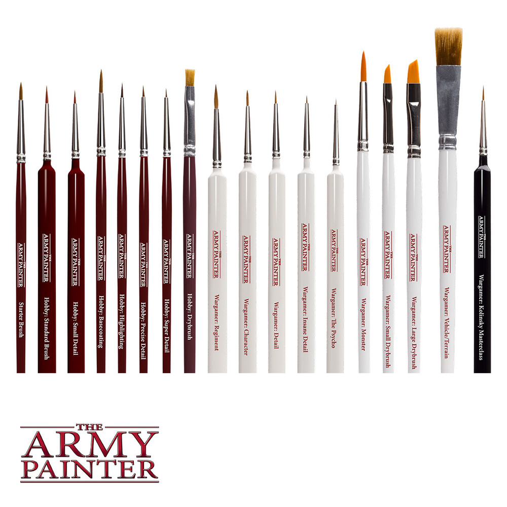 The Army Painter Paint Brush for Models & Miniatures - Complete Range