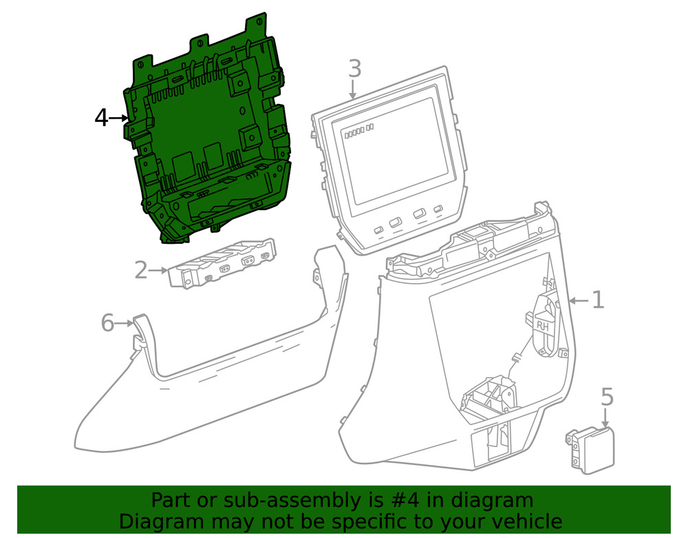 Genuine GM HVAC Temperature Control Panel Bracket 85713717