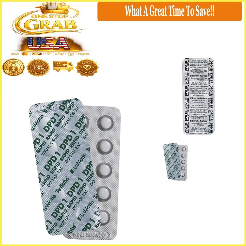 6999A Visual Grade DPD Rapid  Tabs for Pool Testing 100 ct.