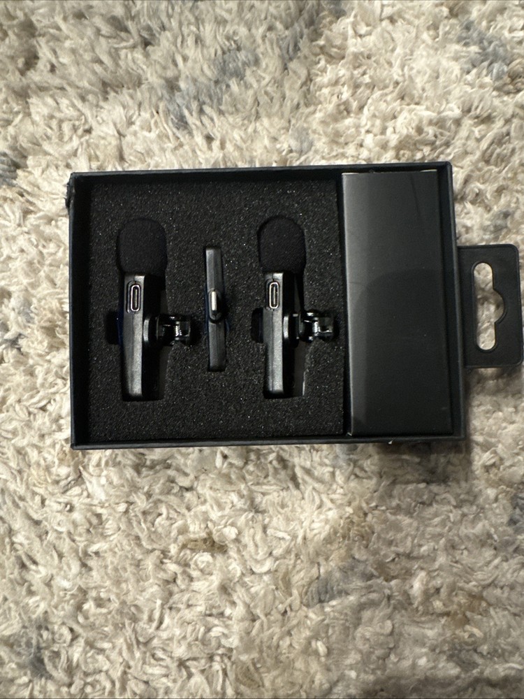 Wireless Mini Microphone for iPhone 2 Pack Microphone Recording Noise Reduction