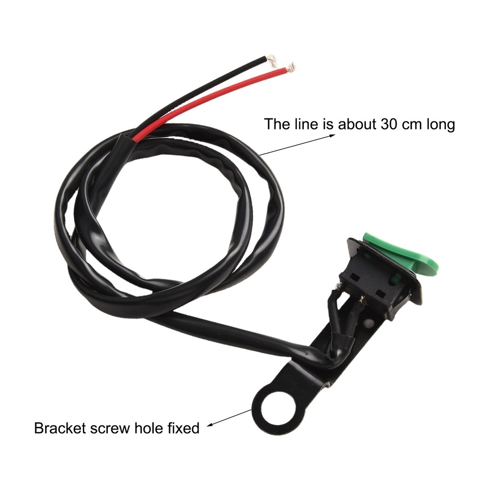 Iron Mount Green Push Button Switch for Motorcycle Resettable Power Cont