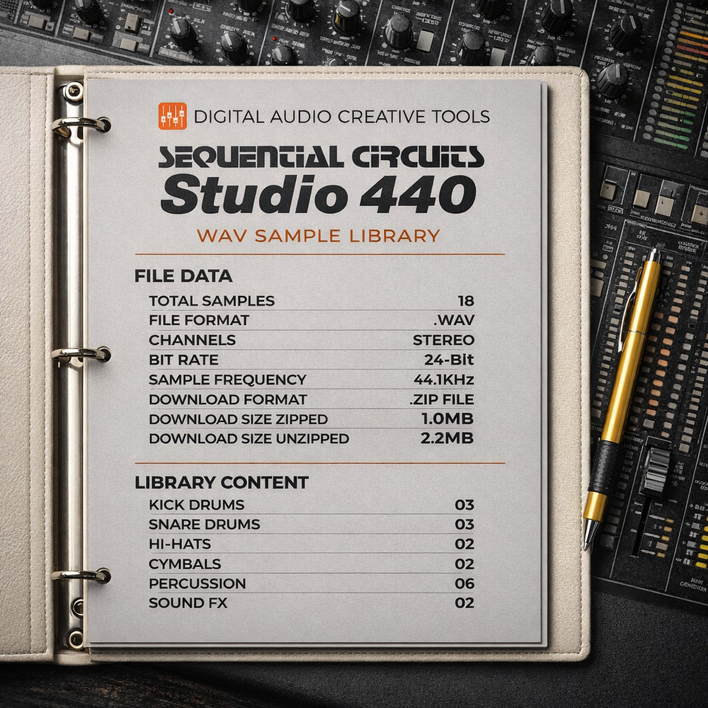Sequential Circuits Studio 440 Drum Machine Sample Library