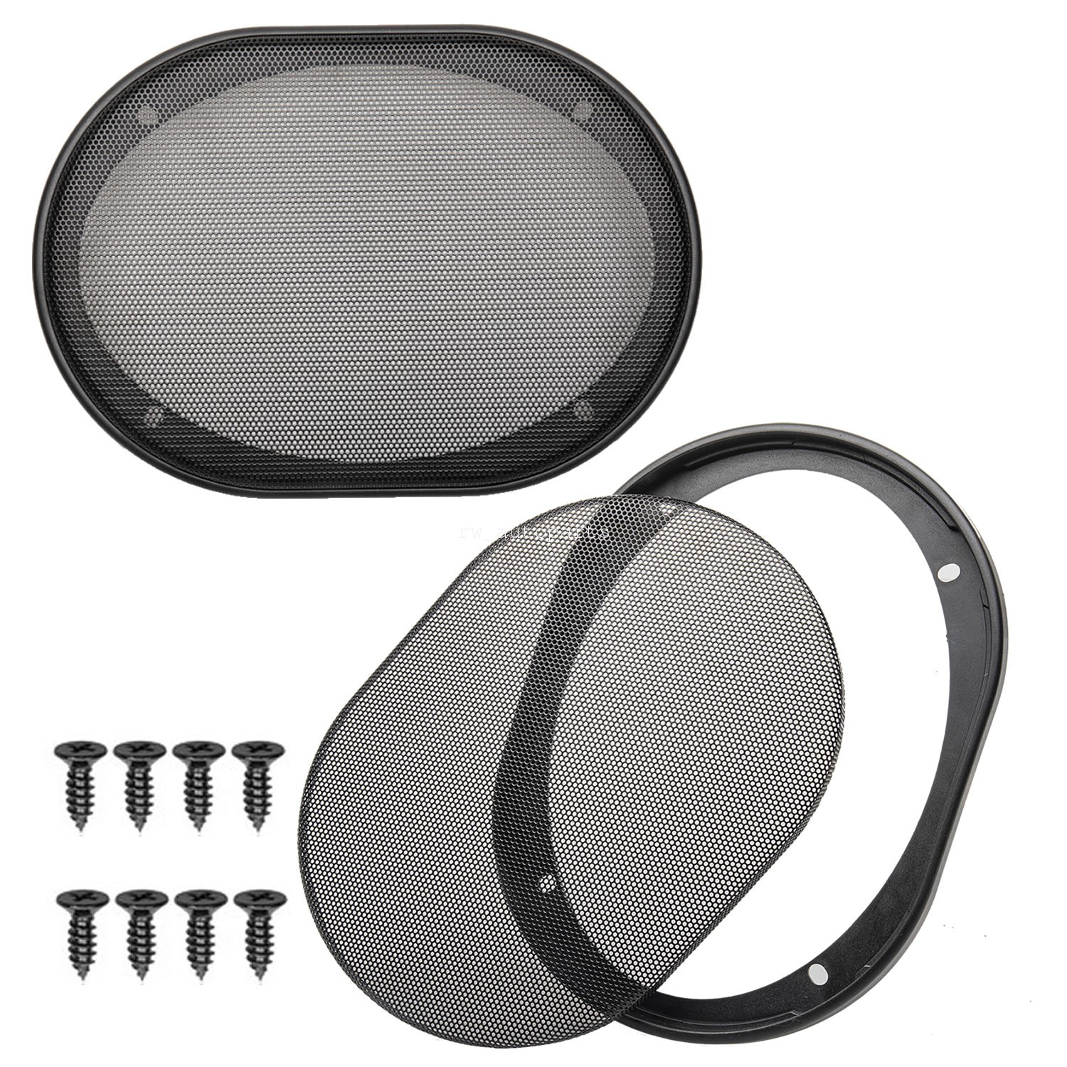 2× Universal 6x9" Speaker Grills Decorative W/ 8xScrews For Car Home Audio DIY