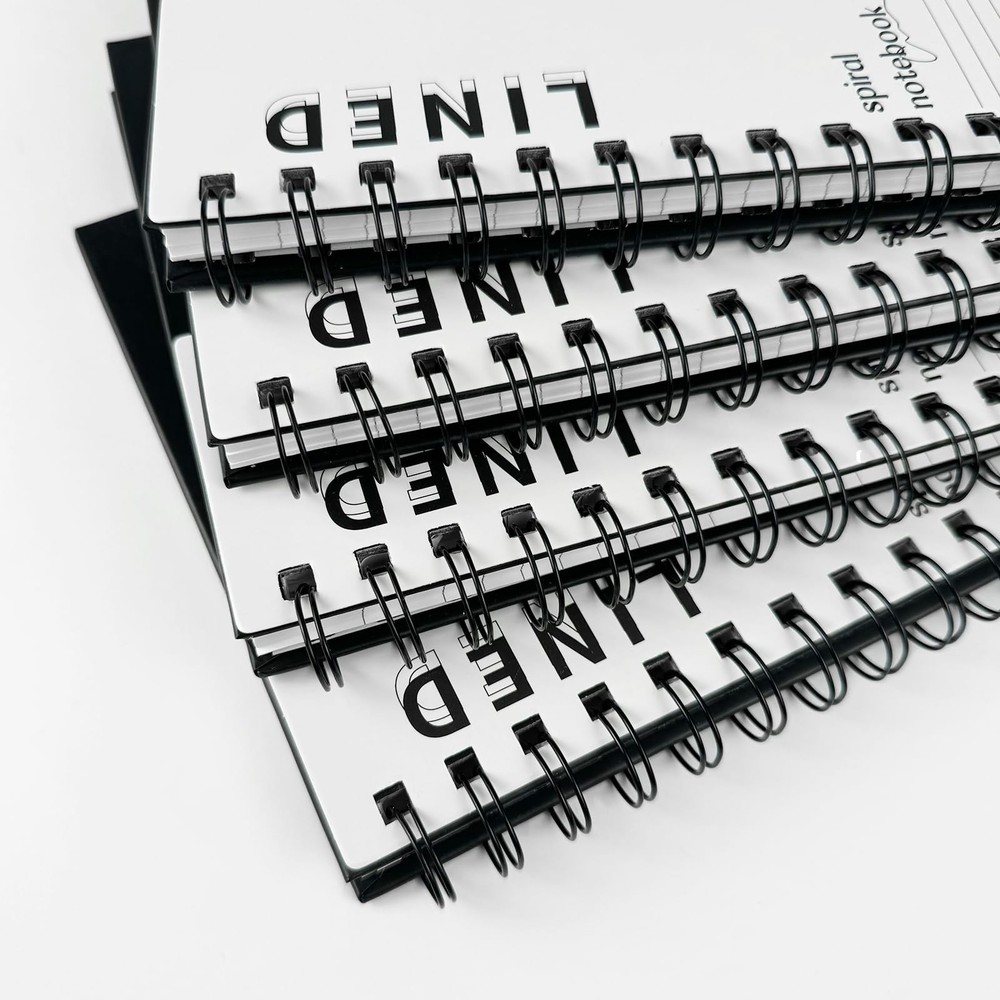 Lined Notebook Spiral Notebook 8.5" x 5.7"-4 Pack A5 Lined Notebook 7mm Colle...