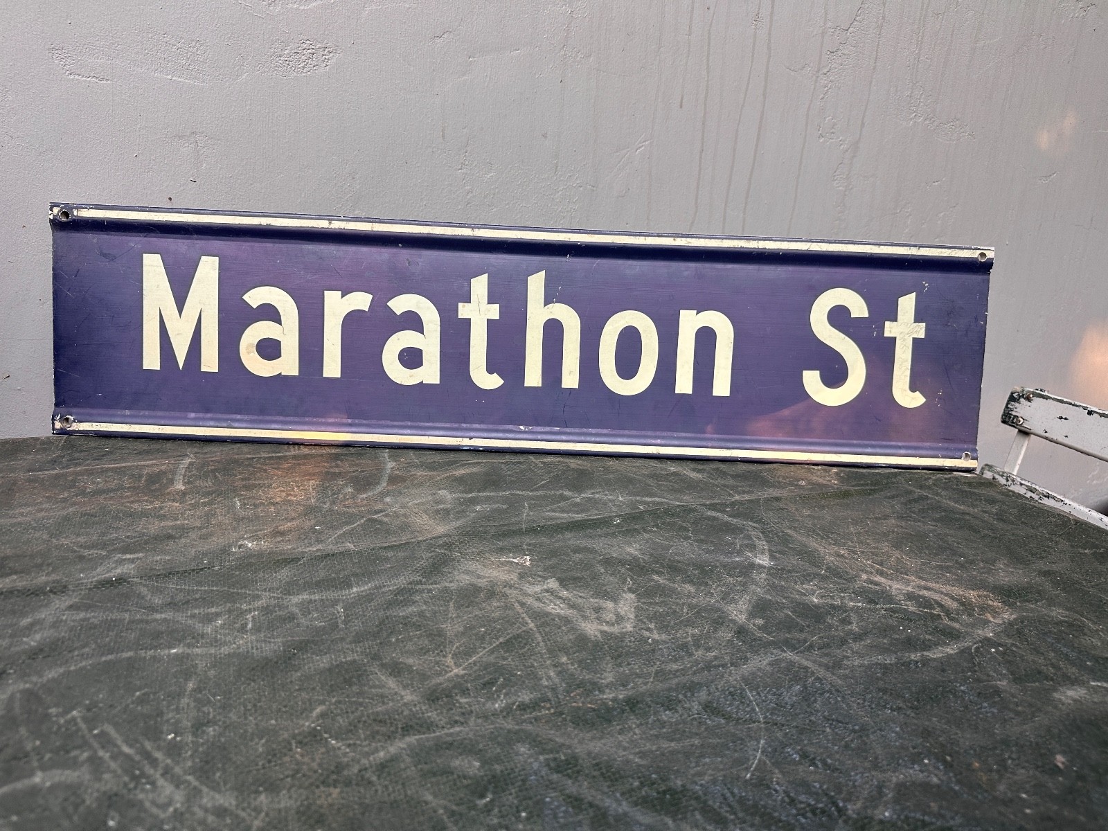 PARAMOUNT PICTURES STUDIO LOT: Retired 1990s LADOT Sign (MARATHON at VAN NESS)