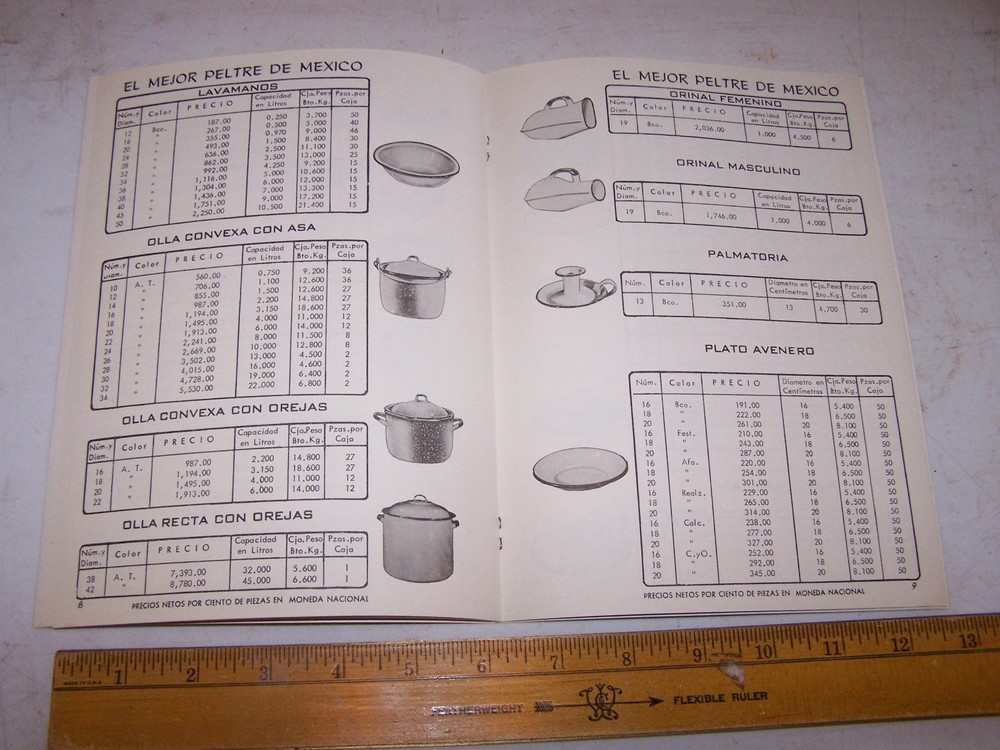 1969 TRES Enamel Ware Catalog MEXICO