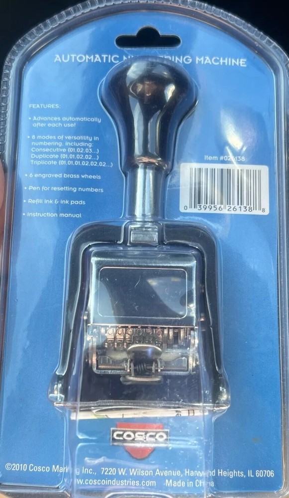Cosco Automatic Numbering Machine Self Inking 026138