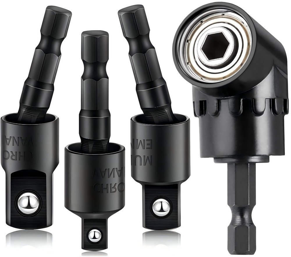 Right Angle Drill 105 Degree Screwdriver set One Size, 4 Black