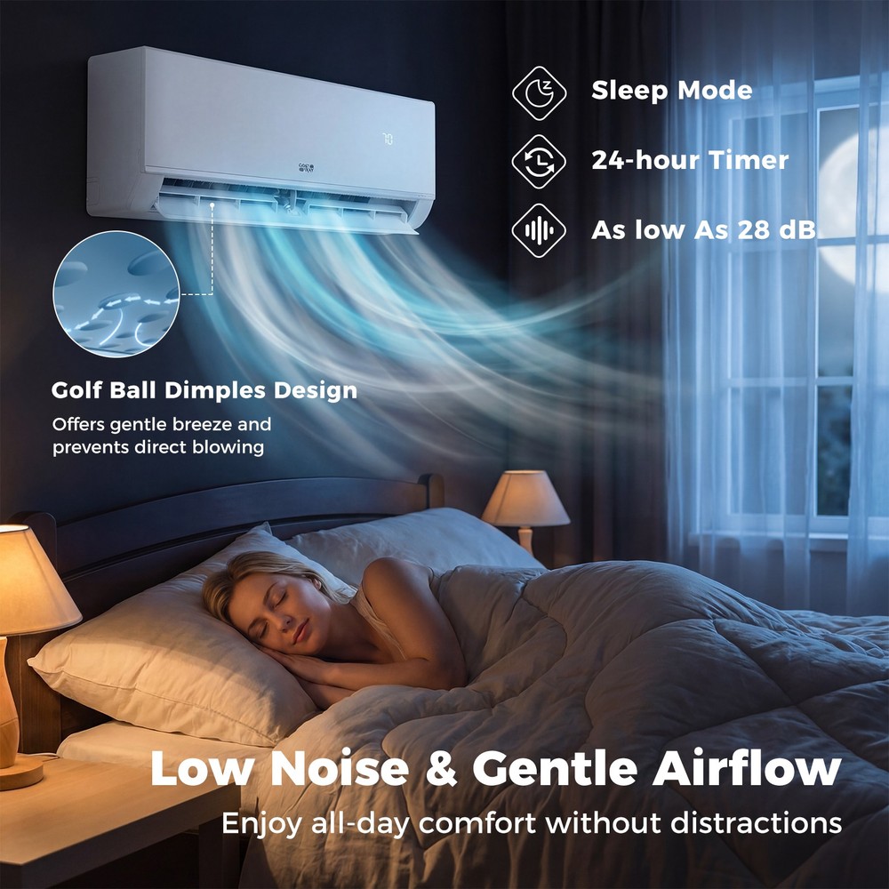 Blast Pro 2 Zone 20000 BTU Mini Split AC/Heating System, 23 SEER2, WiFi Enabled