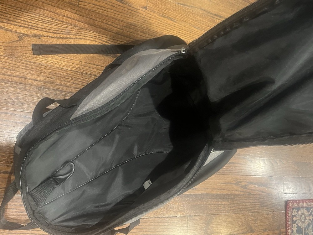 Easton..Baseball Equipment Backpack Black Gray Bat Compartment Mesh Side Pockets