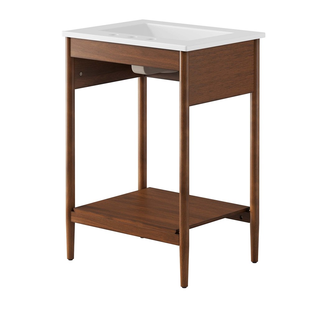 Zaire 24" Bathroom Vanity in Walnut White