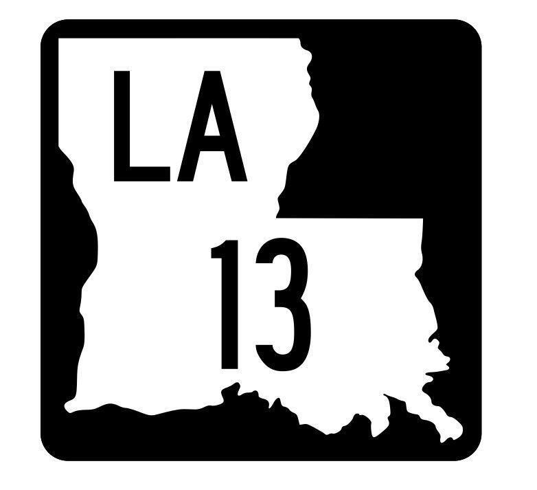 Louisiana State Highway 13 Sticker Decal