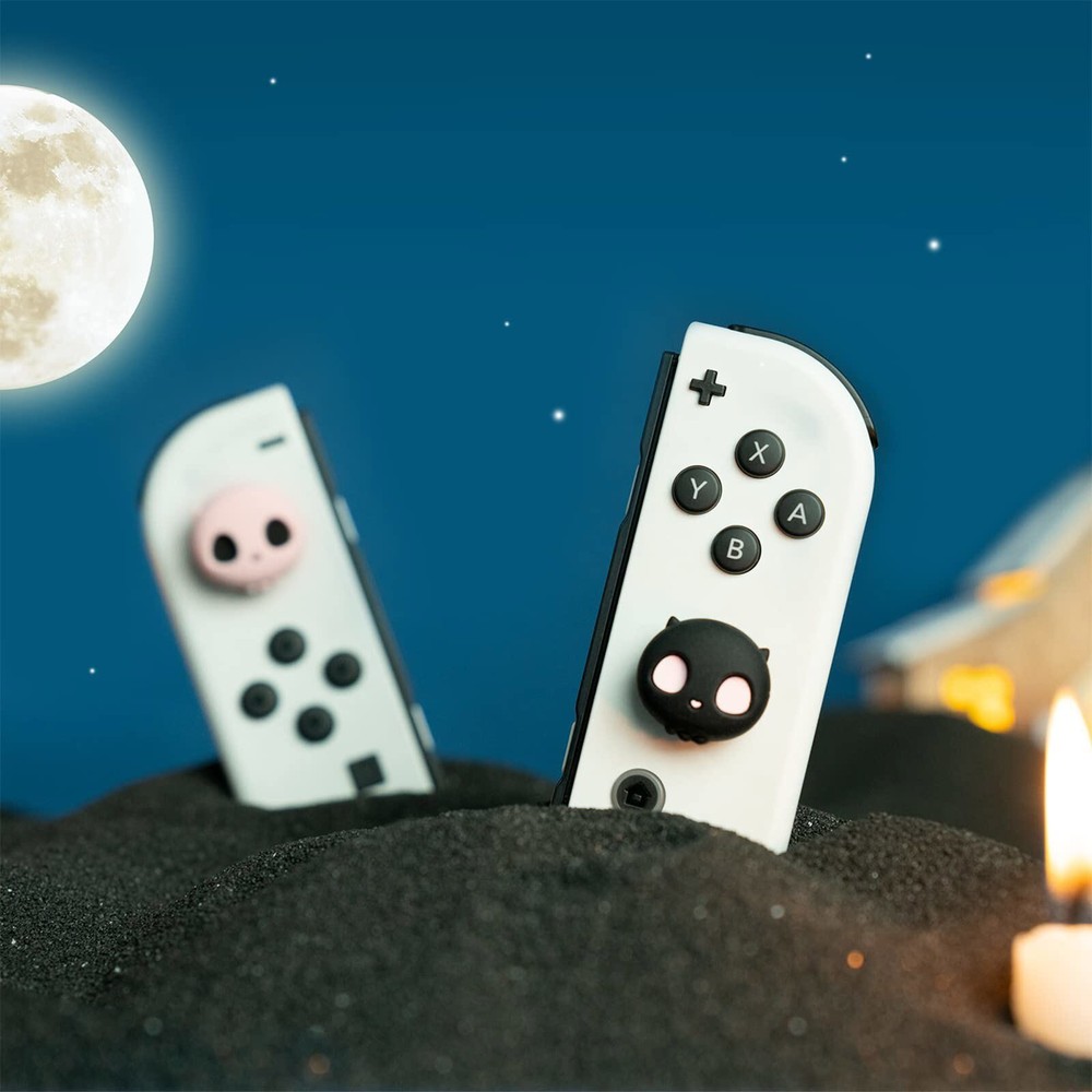 GeekShare Case for Nintendo Switch/OLED HardShell Silicone Joycon Cover Skull